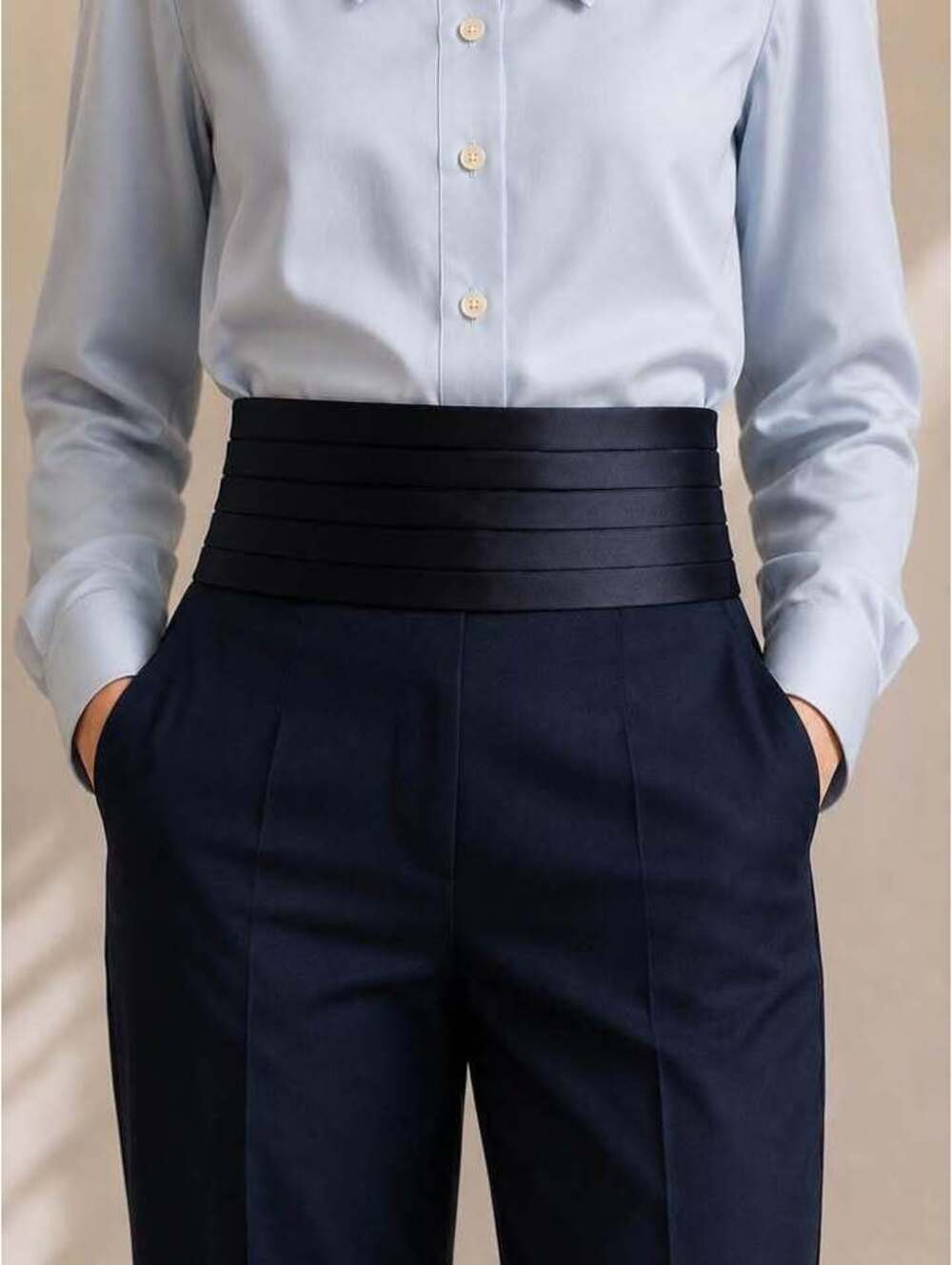 USAF Women’s Mess Dress Cummerbund Large Schreter Neckwear Air Force Blue